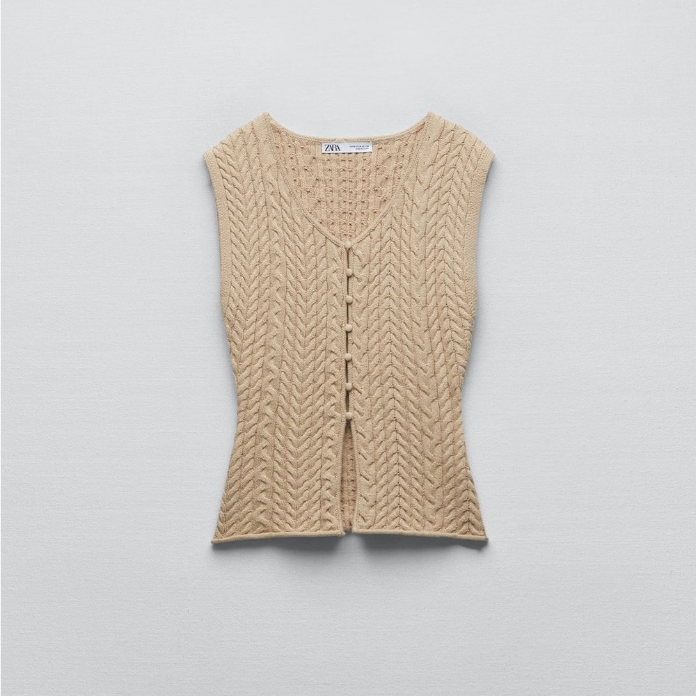 NWOT Zara Cable Knit Top Blogger Fave